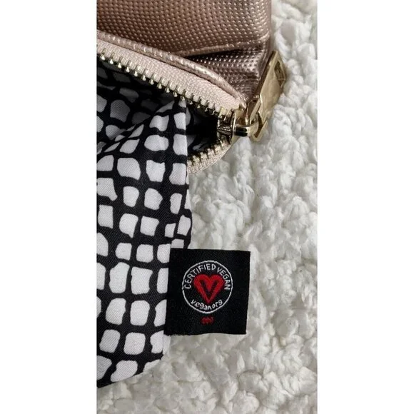 Wristlet by Urban Expression Gold Three-Way Clutch Certified Vegan Evening or Da - Picture 8 of 15